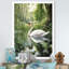 «Swans Refuge By The Lake I», reproductions sur toile d'animaux-97170778-97170777