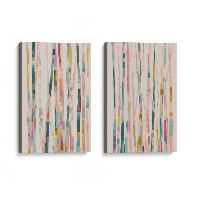 Ensemble de 2 impressions pastel, Toile tendue, 30 po x 20 po