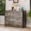 Armoire lit double pleine grandeur avec station de charge et tiroir, lit plateforme pliable peu encombrant gris-9982848