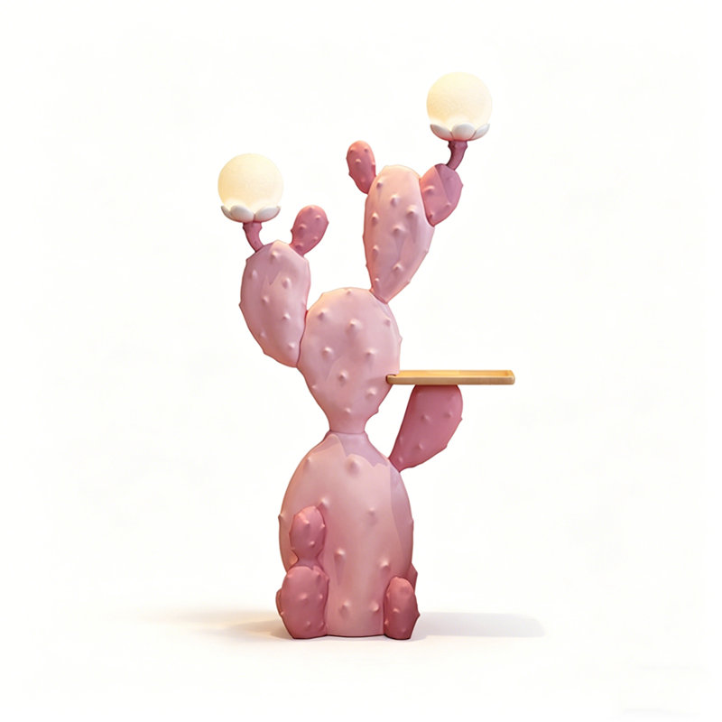 Creative Pink Cactus Led Lighting Decoration Items