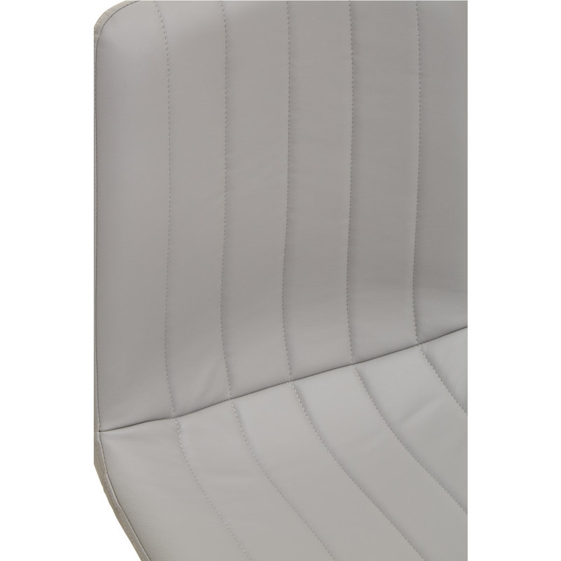 Riya 121.92cm H Polyurethane Upholstered Side Chair, Light Grey