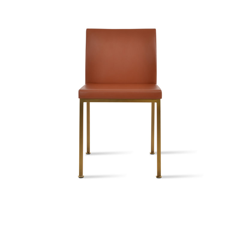 Aria Metal Adjuster Side Chair, Brass, PPM Cinnamon 