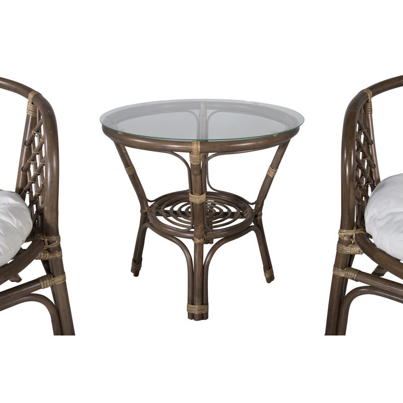 Froid All Weather Wicker/Rattan 2 - Person Seating Group with Cushions