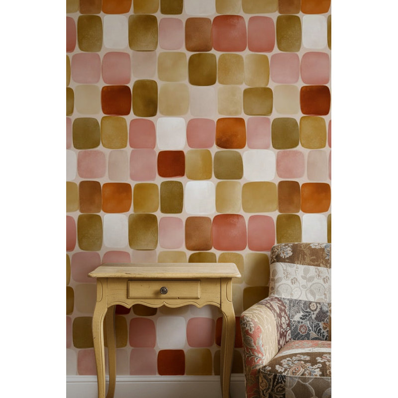 Papier peint moderne Mid-Century, Texturé non collé