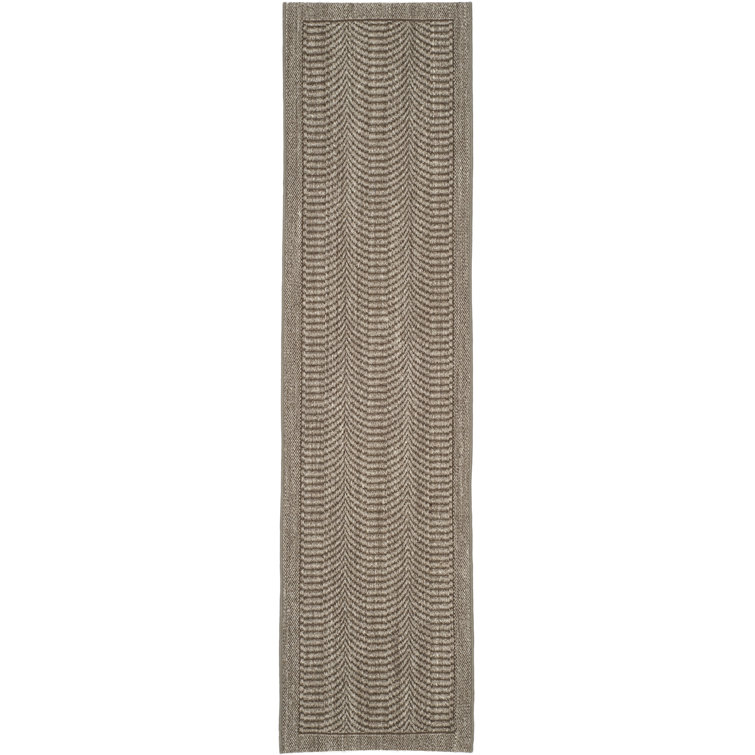Tapis de couleur unie en sisal et en jute à tissage jacquard Fiske