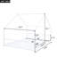 Lit double pleine grandeur en métal, blanc-448548111