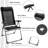 2 Pieces Portable Patio Folding Chairs With Headrests Adjust