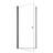 24" W x 72" H Semi-Frameless Circular Pivot Shower Door in Matte Black  With 1/4" (6mm) Thick SGCC Tempered Glass