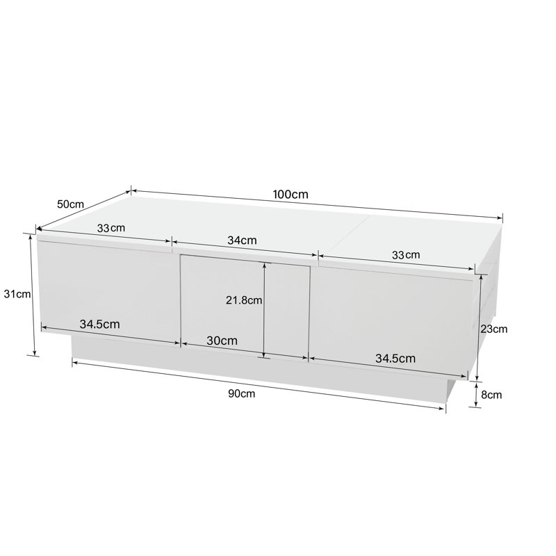 Attallah Solid Coffee Table with Storage
