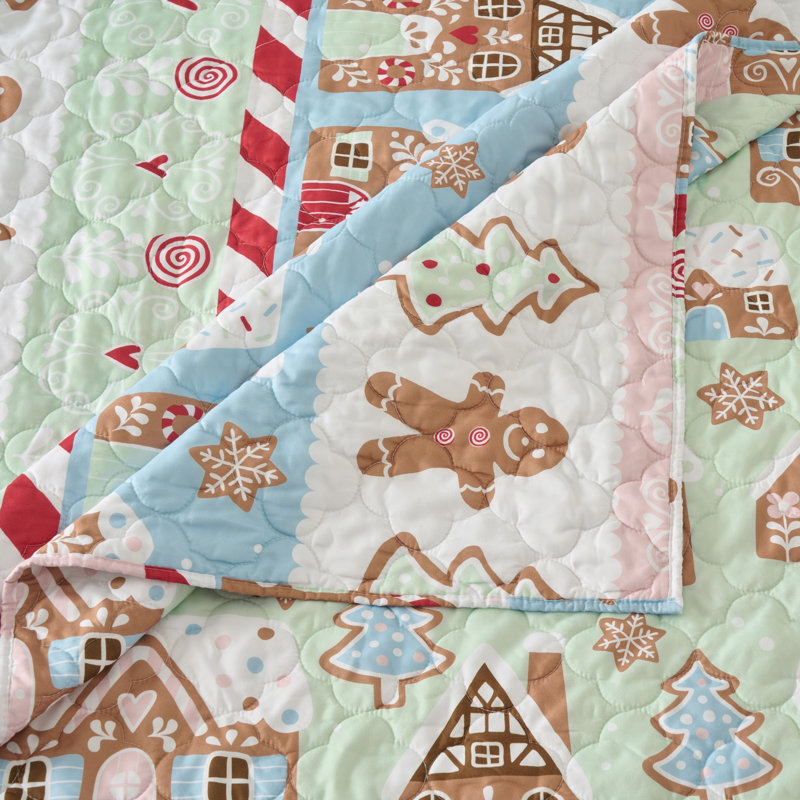 Ensemble de courtepointe pastel Gingerbread Lane de Greenland Home Fashions, 3 pièces, King