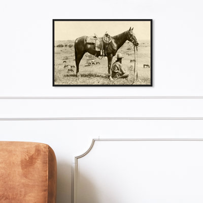 " Animals Cowboy IV, Cabin / Lodge Brown " by Oliver Gal