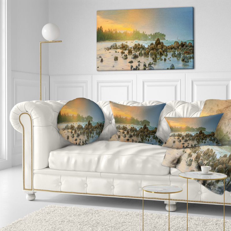 Housse de coussin à imprimé romantique romantique