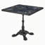Table carrée pour l'extérieur avec plateau en pierre frittée et base en fonte robuste, pour 2 à 4 personnes-1320781400