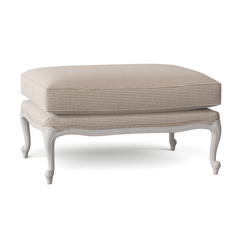 St. Helena Ottoman, Venice Linen, Bisque