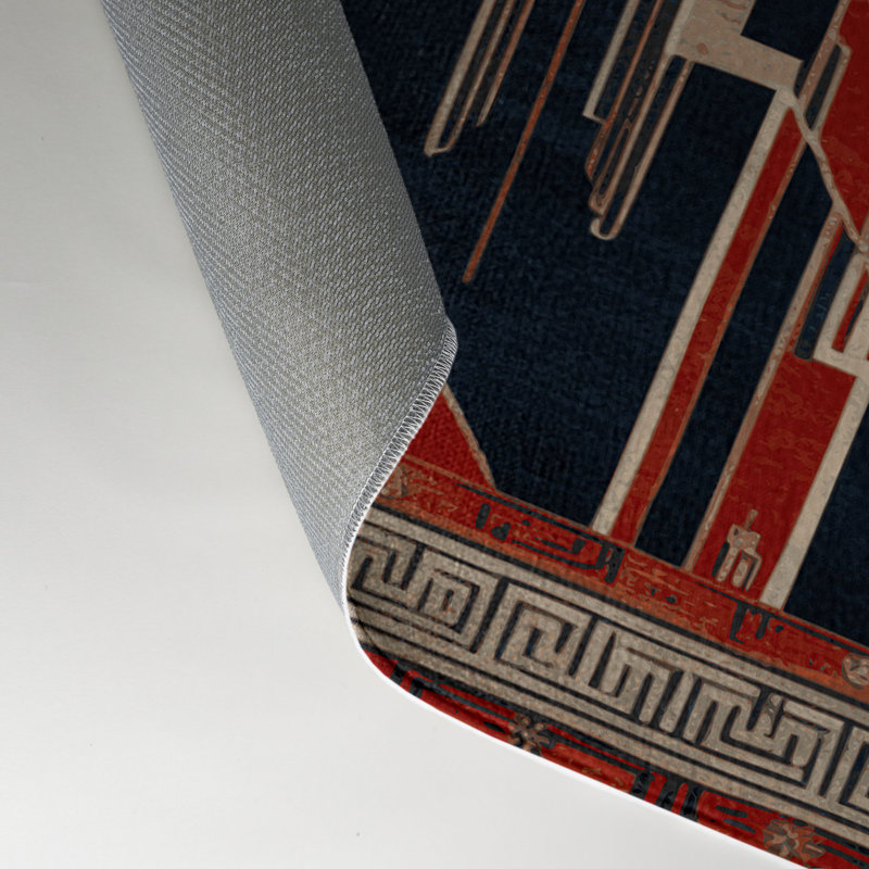 Tapis intérieur et extérieur ArtDeco, Rectangle 9 pi x 12 pi