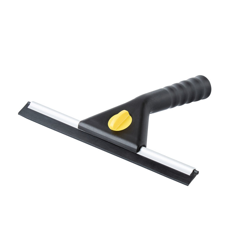 Raclette pour fenêtre de 9,84 pouces, 1 raclette de nettoyage de vitres avec lame en caoutchouc - pour tout usage, pour miroir ou porte en verre, essuie-glace en plastique noir avec cadre en aluminium Tek Professional