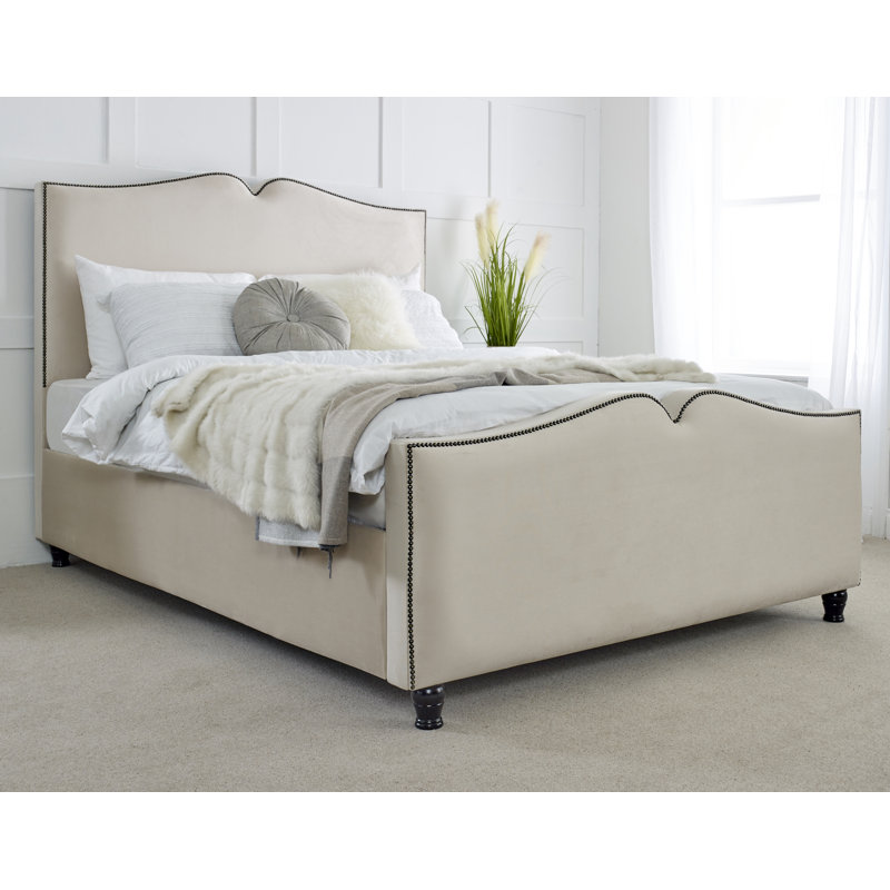 Chinenye Upholstered Bed, Beige, Single (3')