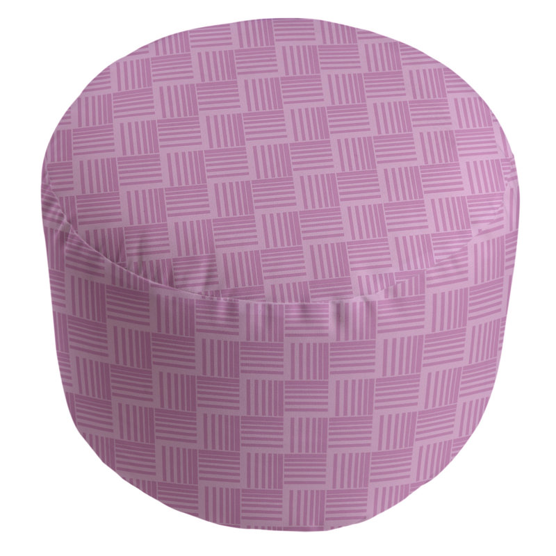 Upholstered Pouf, Pink