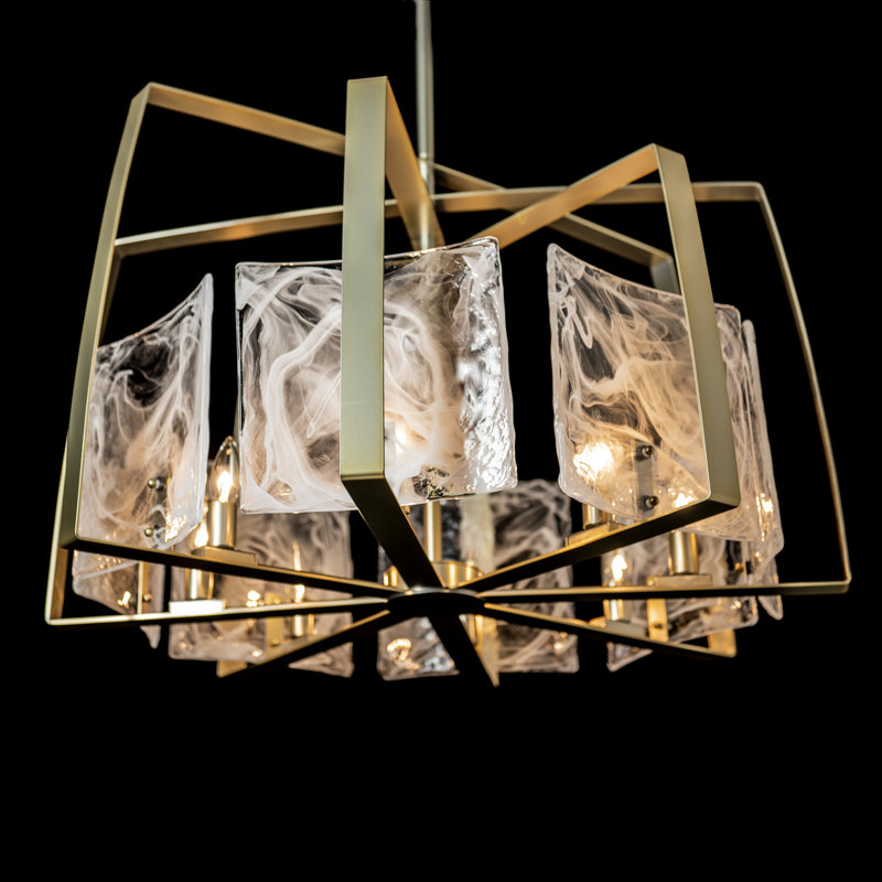 Arc 8 - Light Chandelier, Modern Brass
