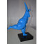 Statue en résine Lawu Voluptueuse bleue debout sur un pied 14 x 9 po x H 15 po