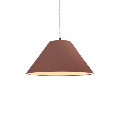 Radiance - luminaire suspendu 1 lumière Avola - argile Canyon - noir mat - l 11 po x H 5,5 po - ampoule remplaçable - cordon torsadé beige