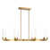 Del Mar 8-Light LED Chandelier in Warm Brass by Breegan Jane
