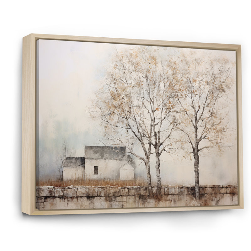 «Trees Farmhouse Still Life - Trees», reproduction d'art sur toile, H 34 po x l 44 po x P 1,5 po, Cadre naturel flottant