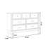 Armoire d'appoint en bois manufacturé bleu massif