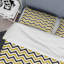 Chevron noir et jaune - ensemble de housse de couette moderne - microfibre de polyester-30968998