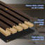 4 panneaux muraux insonorisants en bois de 93,5 po x 7,9 po pour décoration murale-122908588