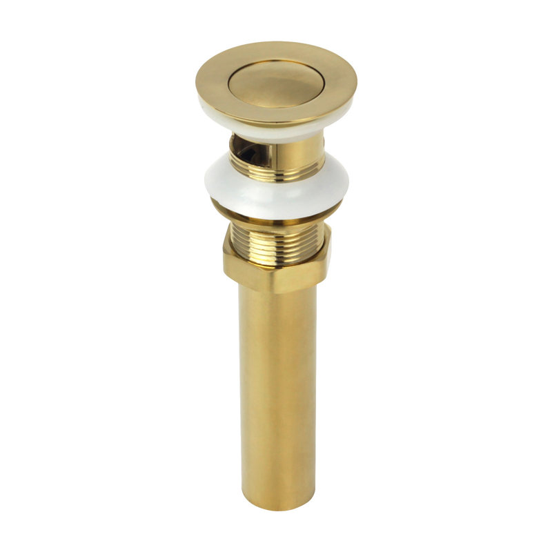 2.4"W POP-UP Bathroom Sink Drain Stopper, Brass Gold