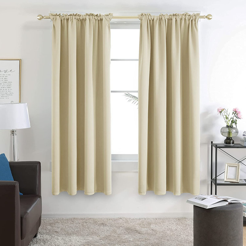Northmoore Room Darkening Curtain Pair, Beige, 42" W x 84" L
