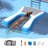 Inflatable Floating Large Dog  Water Ramp Ladder for Pools, Docks, Boats with Anti-Slip Mat