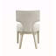Ensemble de 2 chaises d'appoint au fini lin et champagne