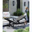 Chaise longue de patio avec dossier inclinable-129427516