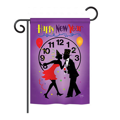 Asoghig Double Sided 40'' H x 28'' W Polyester New Year's Garden Flag