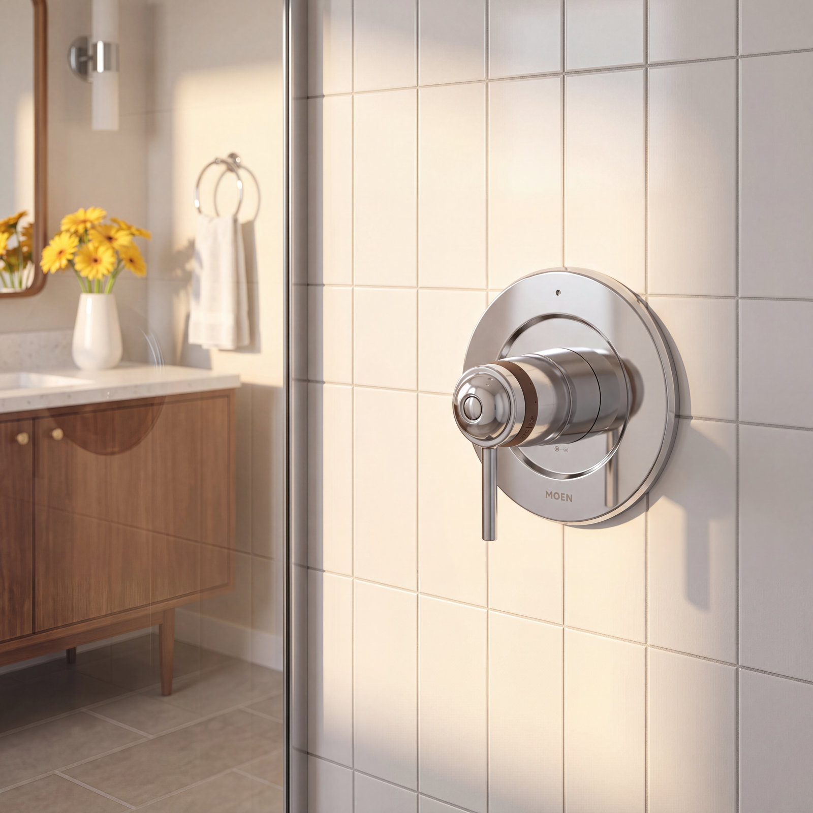 Align ExactTemp Tub and Shower Valve Trim, Chrome