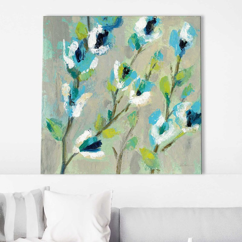 Branche fantaisiste I - Peinture, Toile tendue, H 28 po x l 28 po x P 1,5 po
