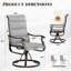 2 chaises de patio pivotantes d'extérieur 2 pièces, chaises de patio à cadre en métal rotatif à 360 ° avec tissu Teslin épaissi, chaises de terrasse pour l'extérieur avec accoudoirs pour terrasse et cour-992292071