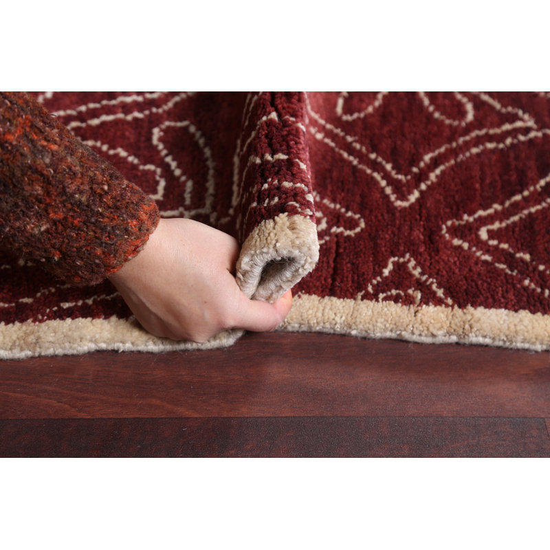 Tapis rouge fait à la main 8 x 10 Keler