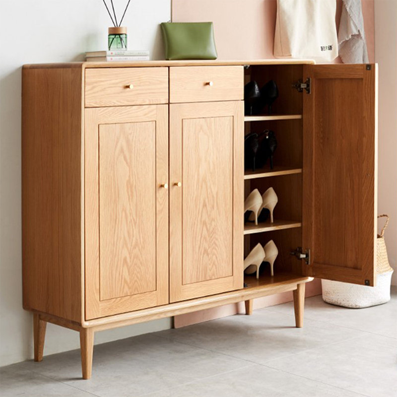 Rangement pour chaussures en bois massif Burlywood