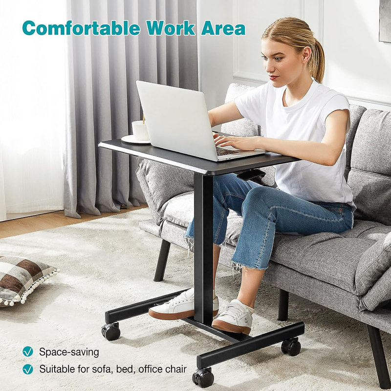 Kyoji Metal Base Computer Desk, Black