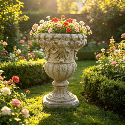 Jardinière MGO, décoration et plantation de jardin, couleur rouille, taille 23 po x 13,58 po x 13,58 po