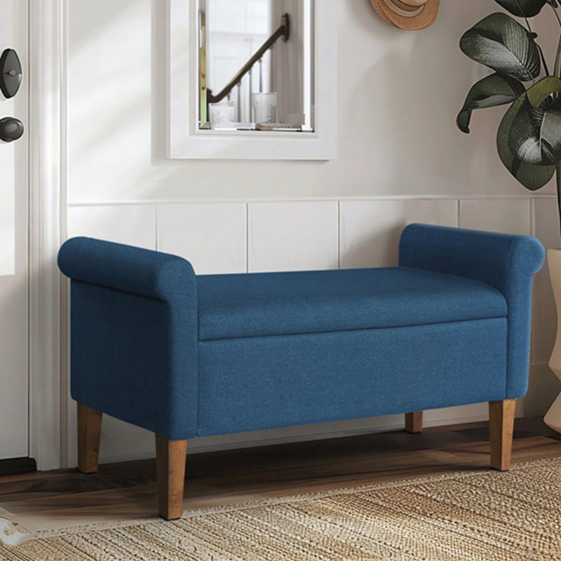 Banc de rangement en tissu