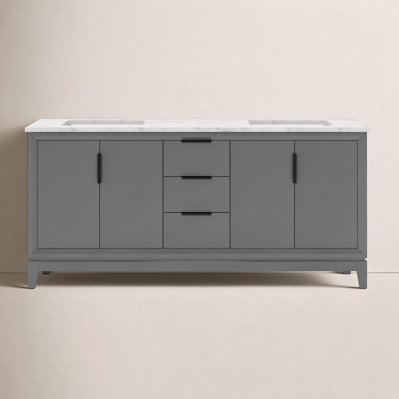 Elizabeth 72'' W Double Vanity, Cashmere Gray