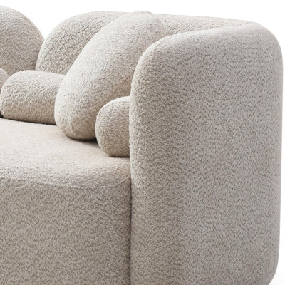 Ensemble de canapés rembourrés 2 pièces Modern, 3 places avec fauteuil d'appoint