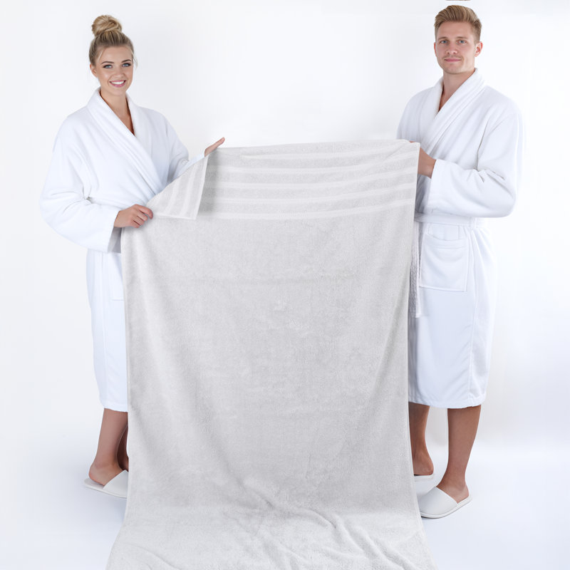 Grand drap de bain 100 x coton 2 x 35 x 70, Silver Grey, 2