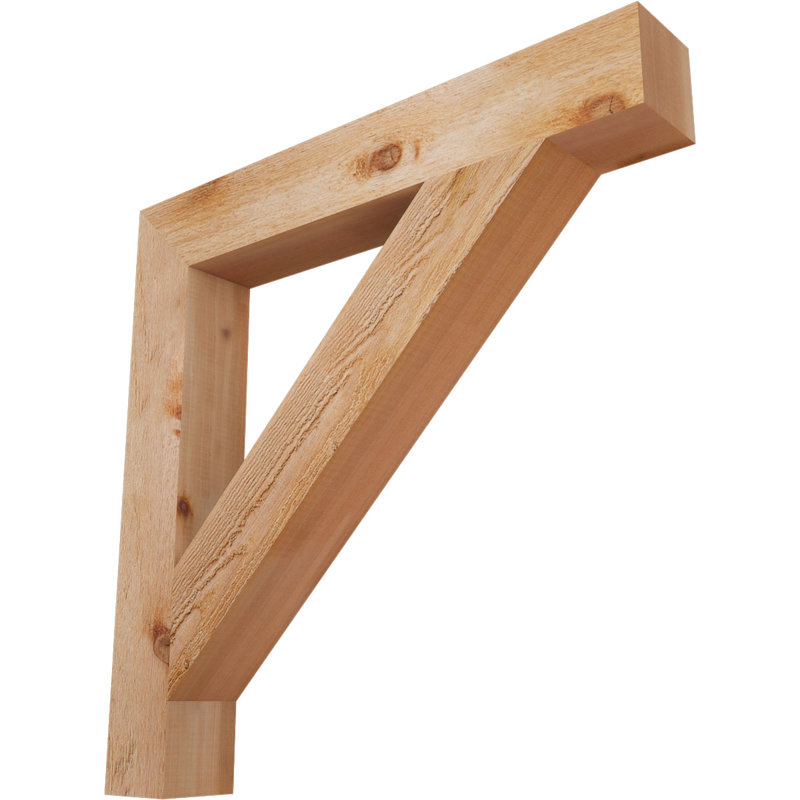 Support de bloc traditionnel, H 28 po x l 4 po x P 28 po, Cèdre rouge de l'Ouest (scié brut)