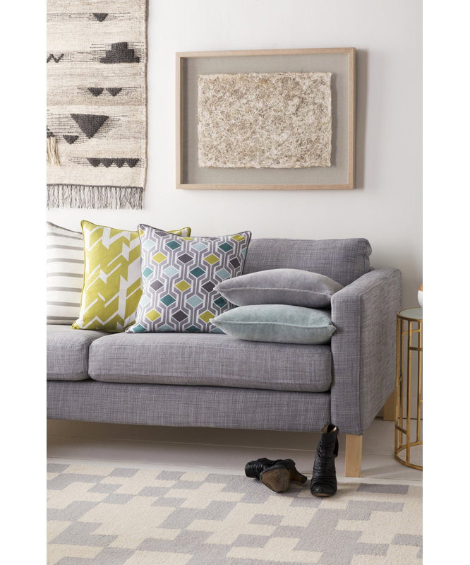 Inga Greta Cotton Throw Pillow, Teal Multi