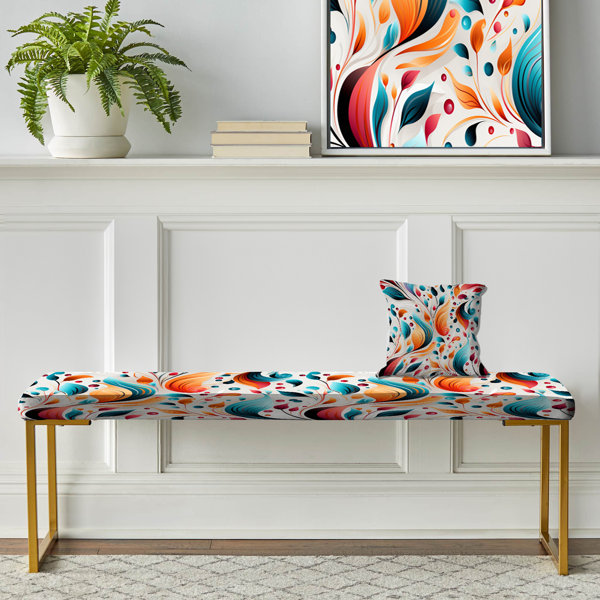 Design Art Minimalist Feather Paisley Pattern - Paisley Upholstered ...